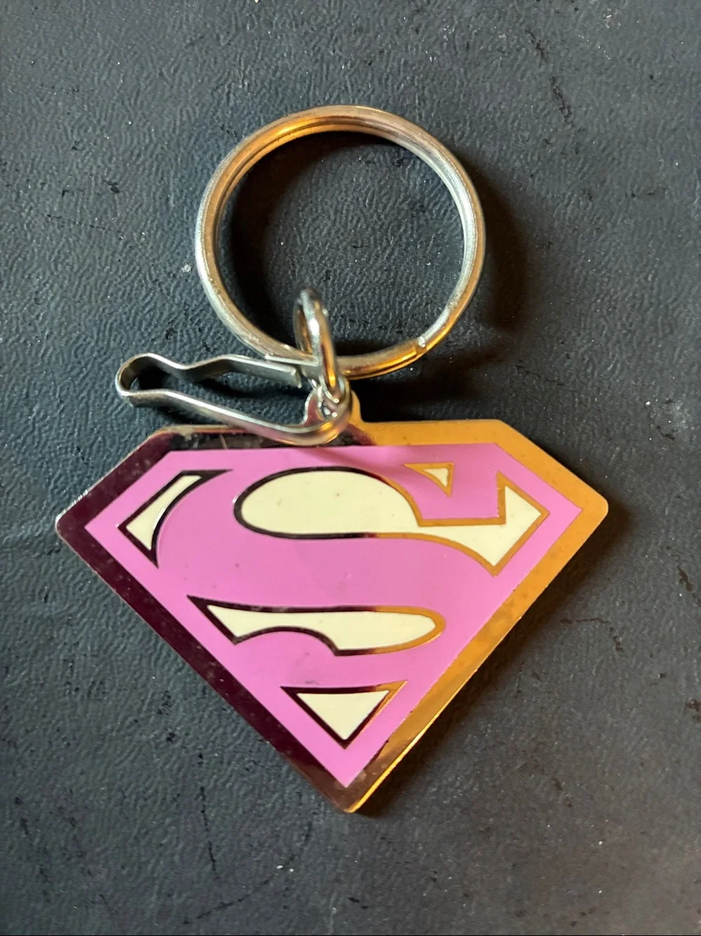 DC Comics Gold-Tone Superman Shield Keyring